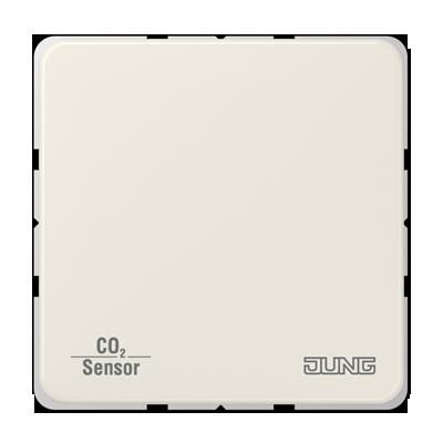 JUNG CO2CD2178 Termostato ambiente KNX con sensore CO2 e umidità aria con accoppiatore bus integrato e interfaccia per pulsanti- 2 canali- bianco