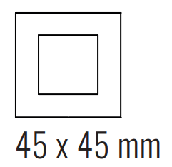 EKINEX EK-PQP-FNI FENIX NTM square FF/71 (Form/Flank/NF) plate - 1 window