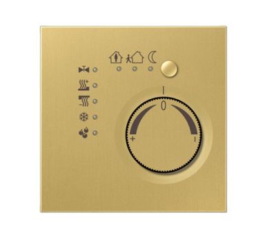 JUNG ME2178TSC Termostato per ambienti KNX con accoppiatore bus integrato e interfaccia pulsanti 4 canali- modelli in metallo- ottone classico