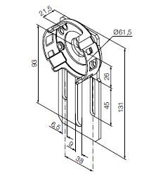 NICE 702.17.00 Supporto compatto, regolabile (standard) Supporti serie Era M diametro 45 mm