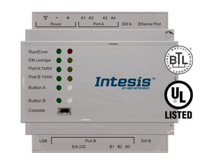 INTESIS INBACLON1000000 LonWorks TP/FT-10 server gateway to BACnet IP and MS/TP - 100 points