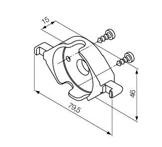 NICE 689.54.00 Supporto in plastica (accoppiabile anche all'art. 525.10052)