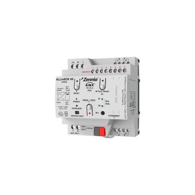 ZENNIO ZPR46 AllInbox 46 - Multifunctional device with power supply, KNX-IP interface, 4 outputs, 6 inputs and logic module