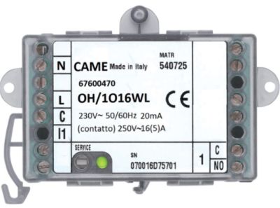 CAME 67600470 OH/1O16WL MODULO 1 USCITA 16A RADIO