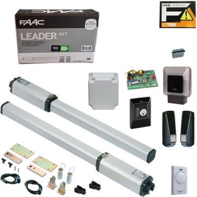 FAAC 105633445 LEADER KIT 230V GREEN Automazione Cancello Battenti - Larghezza max singola anta: 1,8m