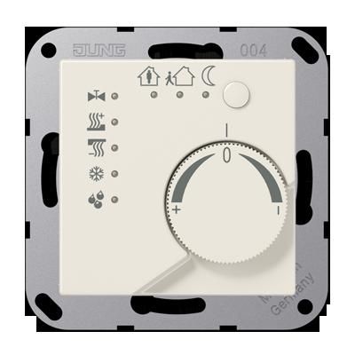 JUNG A2178TS KNX room thermostat with integrated bus coupler and 4-channel button interface - white