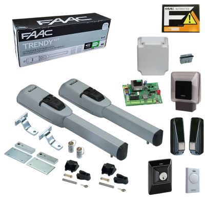 FAAC 104419445 TRENDY KIT 230V GREEN Automazione Cancello Battenti - Larghezza max singola anta: 2m