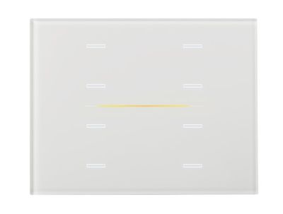 EELECTRON 9025GL308L01 PULSANTE VETRO CAPACITIVO KNX, BIANCO 3 MODULI  VETRO 8 CANALI