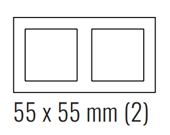 EKINEX EK-P2P-FNI FENIX NTM rectangular 71 (Form/Flank/NF) plate - 2 windows