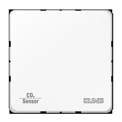 JUNG CO2CD2178WW Termostato ambiente KNX con sensore CO2 e umidità aria con accoppiatore bus integrato e interfaccia per pulsanti- 2 canali- bianco alpino