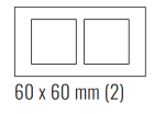 EKINEX EK-D2S-GAA Placca Deep (FF e 71 e 20Venti ) rettangolare - Plastica - bianco