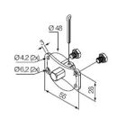 NICE 691.56.00 Perno quadro 10 mm Kit supporti Era MH taglia M diametro 45 mm, con manovra di soccorso