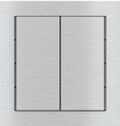 EKINEX EK-T2R-GBQ Kit of 2 Linea 71 rectangular vertical buttons (30X60) aluminum colour