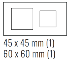 EKINEX EK-D2F-GAE Deep plate (FF and 71 and 20Venti) rectangular - Plastic - intense black