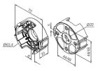 NICE 701.53.00 Supporto compatto in plastica, ad esagono incassato a interasse 44/48 mm