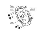 NICE 525.10019/20 Support for curtains, white lacquered (coupling with art. 525.10050 is recommended) 