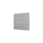 ZENNIO ZVIT55X2S Tecla 55 X2 Backlit capacitive touch switch (55 x 55 mm), 2 buttons, silver