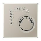 JUNG ES2178TS KNX room thermostat with integrated bus coupler and 4-channel button interface. Without temperature adjustment knob - metal models - stainless steel