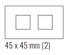 EKINEX EK-S2E-GBB Rectangular surface plate (71 and 20Venti ) in brass colour