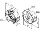 NICE 701.55.00 Compact plastic support, for self-tapping screw with 48 mm