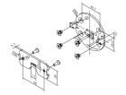 NICE 859.57.00 White supports kit with flanges. For 45 mm diameter motors