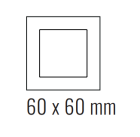 EKINEX EK-DQS-FNI Deep plate (FF and 71 and 20Venti) square - FENIX NTM black ingo