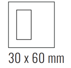 EKINEX EK-DQT-GBU Deep plate (FF and 71 and 20Venti) square 1 window - METAL (ALUMINIUM) carbon