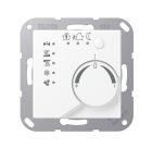 JUNG A2178WWM KNX room thermostat with integrated bus coupler and temperature adjustment knob - matt alpine white
