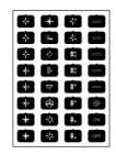 EELECTRON 9025ISB-3 9025 PULSANTE CAPACITIVO KNX, NERO  ISET ICONE - B - 32 ICONE