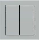 EKINEX EK-T2R-FGE Kit of 2 Linea 71 rectangular vertical buttons (30X60) in efeso gray colour