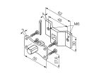 NICE 525.10012/M6AX Perno quadro 10 mm + staffa con fori M6