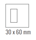 EKINEX EK-SQT-FBM Placca Surface (20Venti ) quadrata colere bianco malè 1 finestra