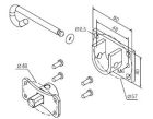 NICE 693.11.00 Round pin + saddle bracket with M6 holes at 48 mm center distance, with release Era M series supports diameter 45 mm