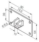 NICE 692.54.00 Flange 90x54 with saddle bracket for 10 mm