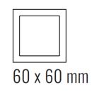 EKINEX EK-PQS-GBQ Square FF/71 (Form/Flank/NF) plate METAL (ALUMINIUM) - 1 window