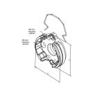 NICE 703.15.00 Supporto compatto in alluminio con molla e 2 fori M6 a interasse diametro 44mm, 2 fori M6a interasse diametro 48mm, 2 sedi esagonali per dadi M6