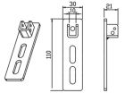 CAME 001YM0110 SUPPORTO REGOLABILE DOPPIA ASOLA SELLA Q