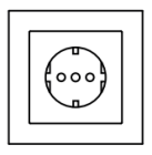 EKINEX EK-PSC-DE-FCC Square DE socket faceplate (55x55) painted FENIX NTM