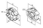 NICE 703.12.00 Compact aluminum support, with 2 holes between centers 48 (M6) and 60 mm 