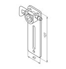 NICE 692.13.00 Staffa a sella regolabile per perno quadro 10 mm, con sblocco (da accoppiare necessariamente all'art. 525.10013/AX) 