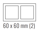 EKINEX EK-P2H-FVC Placca 71 (Form/Flank/NF) rettangolare FENIX NTM- 2 finestre (per mercato svizzero)