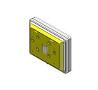 INIM KB-ARIAB Staffa di fissaggio/distanziale, di colore bianco per tastiere Air2‐Aria/W o Aria/H 