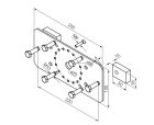 NICE 693.13.00 Support kit 250x120 for sides Era LH supports diameter 58 mm, for tubular motors 