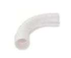 THERMOSTICK AABI-E25-90B 90-degree curve in white ABS. Diameter. 25 mm