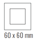 EKINEX EK-SQS-GBQ Placca Surface (71 e 20Venti ) quadrata colore alluminio