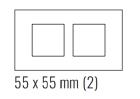 EKINEX EK-S2P-CHA Surface plate (71 and 20Venti ) rectangular in champagne colour