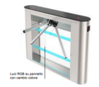 NICE TURNSTILES CAPITOLV Cabinet finish AISI 304 brushed stainless steel Top cover finish solid black tempered glass