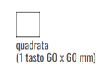 EKINEX EK-T1Q-FBM kit 1 tasto Linea 71 quadrato (60X60) Fenix NT colore bianco malè