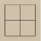 EKINEX EK-T4Q-FBL Kit of 4 Linea 71 square buttons (30X30) Fenix ​​NTM color beige luxor