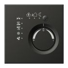 JUNG AL2178AN KNX room thermostat with integrated bus coupler and temperature value adjustment knob - metal models - anthracite